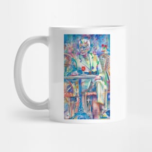 SAMUEL BECKETT sitting at the cafe - watercolor portrait Mug